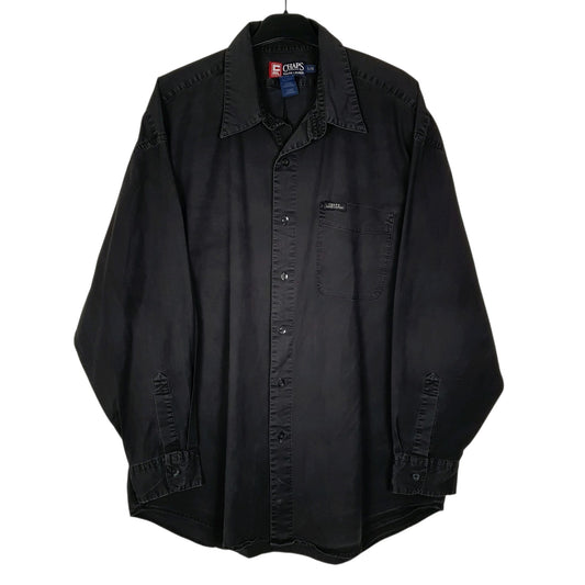 Mens Black Ralph Lauren Vintage 90s Long Sleeve Shirt