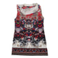 Womens Black Comma Scoop Paisley Sleeveless Dress