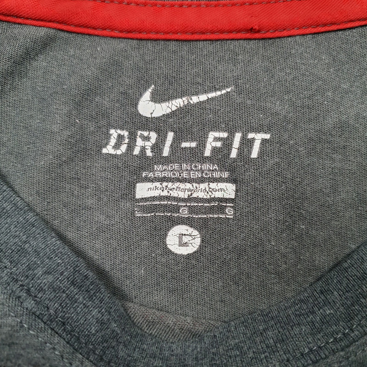 Mens Grey Nike Dri-Fit  T Shirt