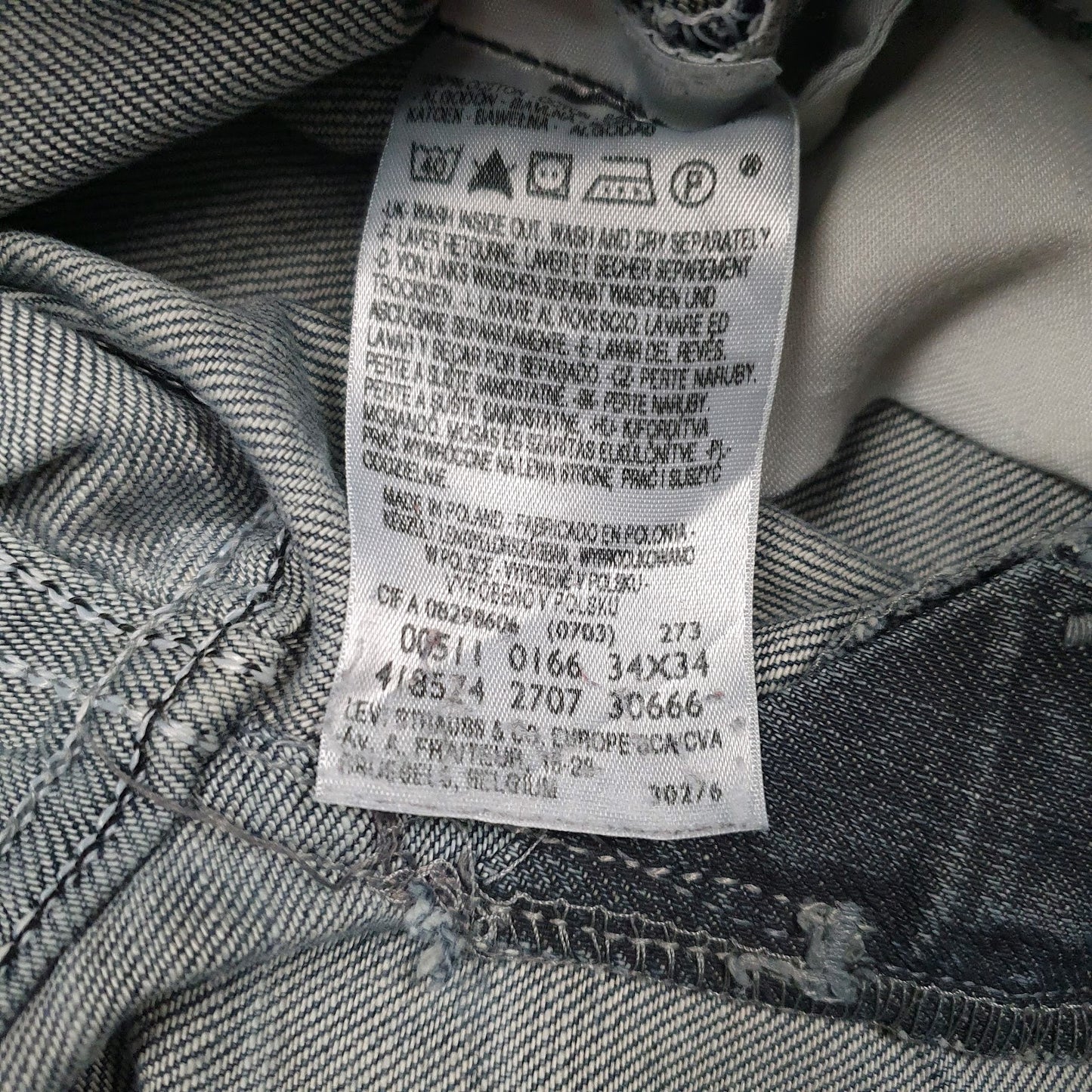 Mens Grey Levis   Jeans