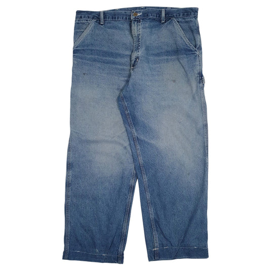 Mens Blue Carhartt Distressed Carpenter JeansW38 L27