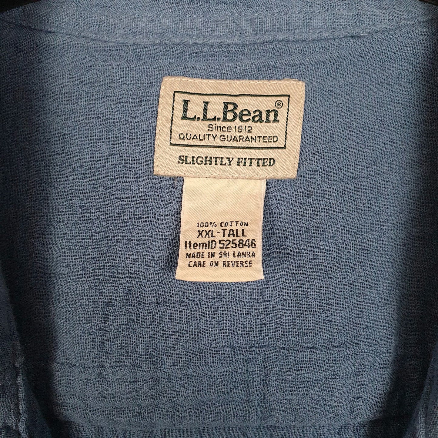 Mens Blue L.L.Bean   Shirt