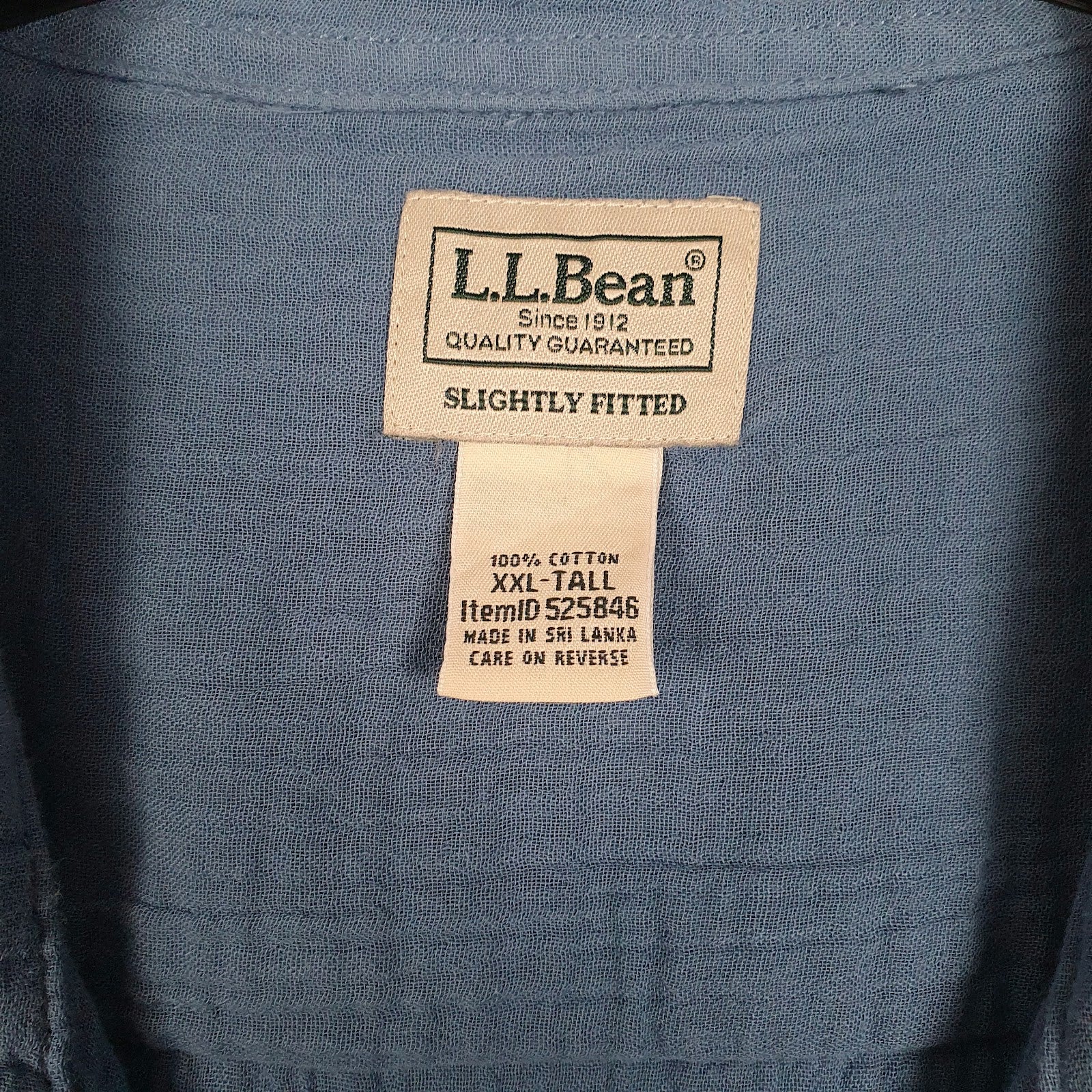 Mens Blue L.L.Bean   Shirt
