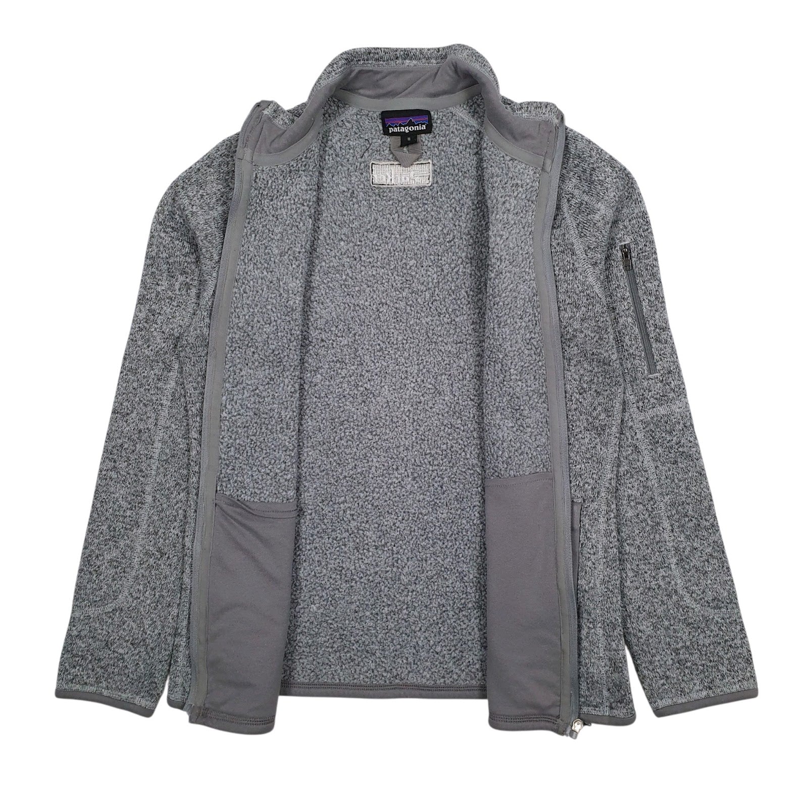 Womens Grey Patagonia Better Sweater Full Zip Jumper