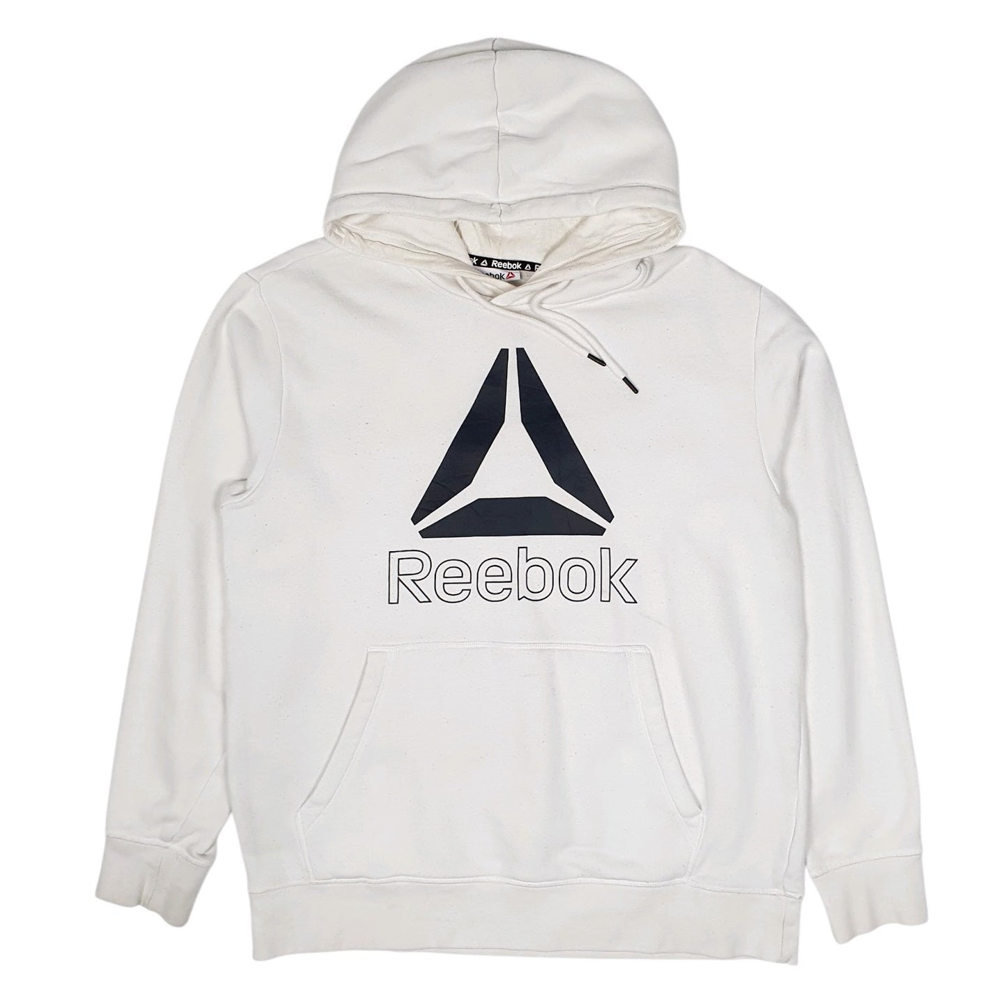 Mens White Reebok  Hoodie Jumper