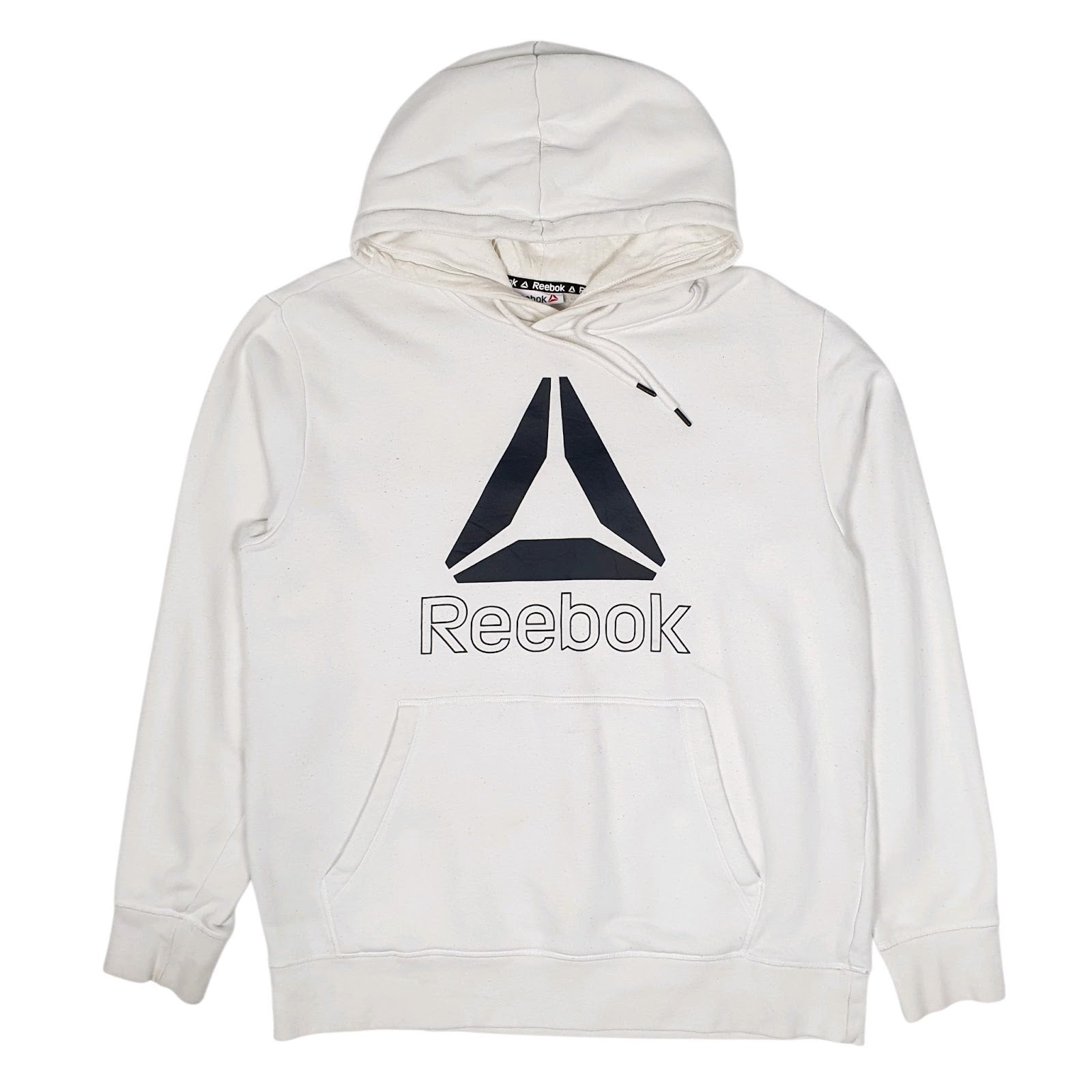Mens White Reebok  Hoodie Jumper