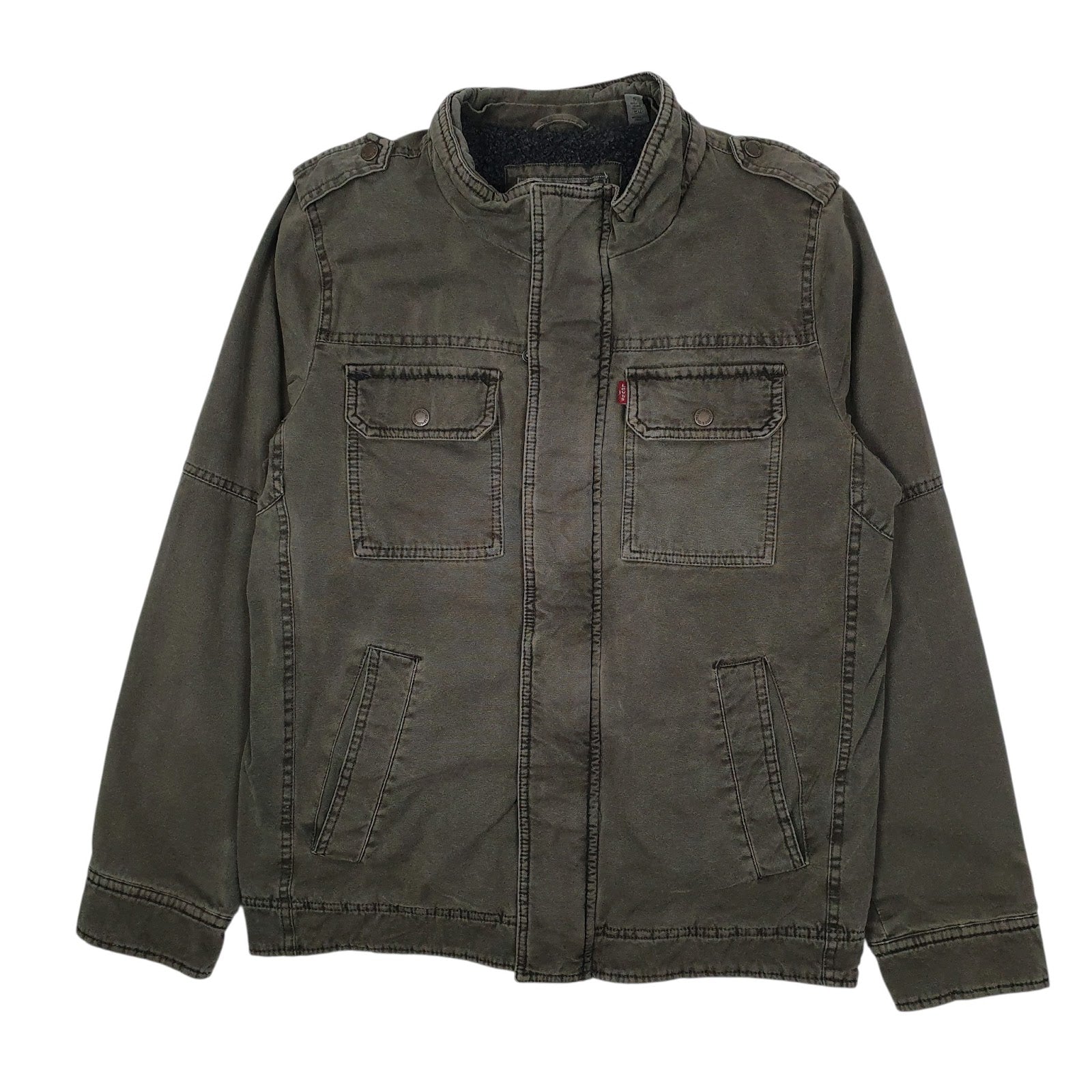 Mens Grey Levis Military Workwear  Coat