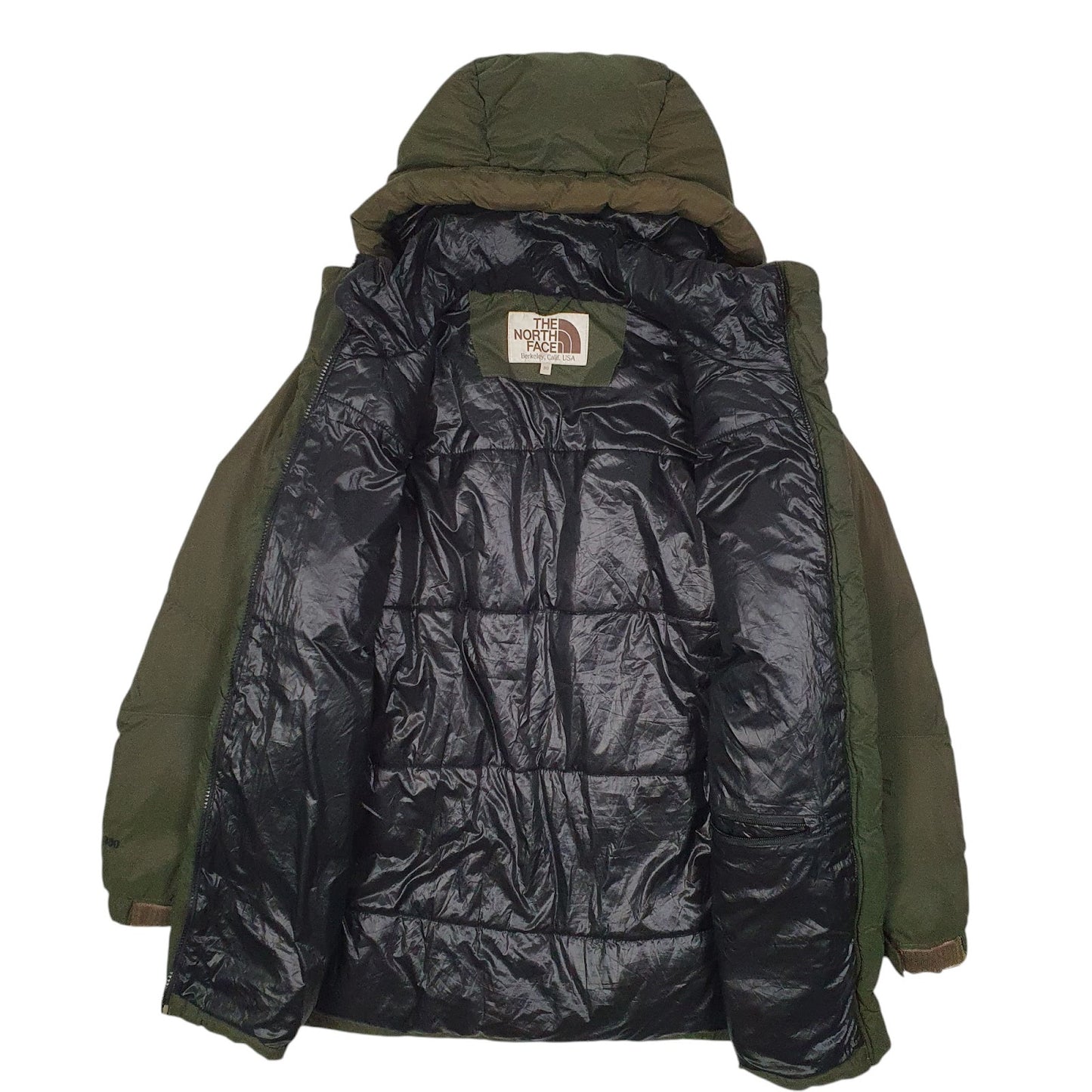 Mens Green The North Face White Label Parka Longline 800  Coat