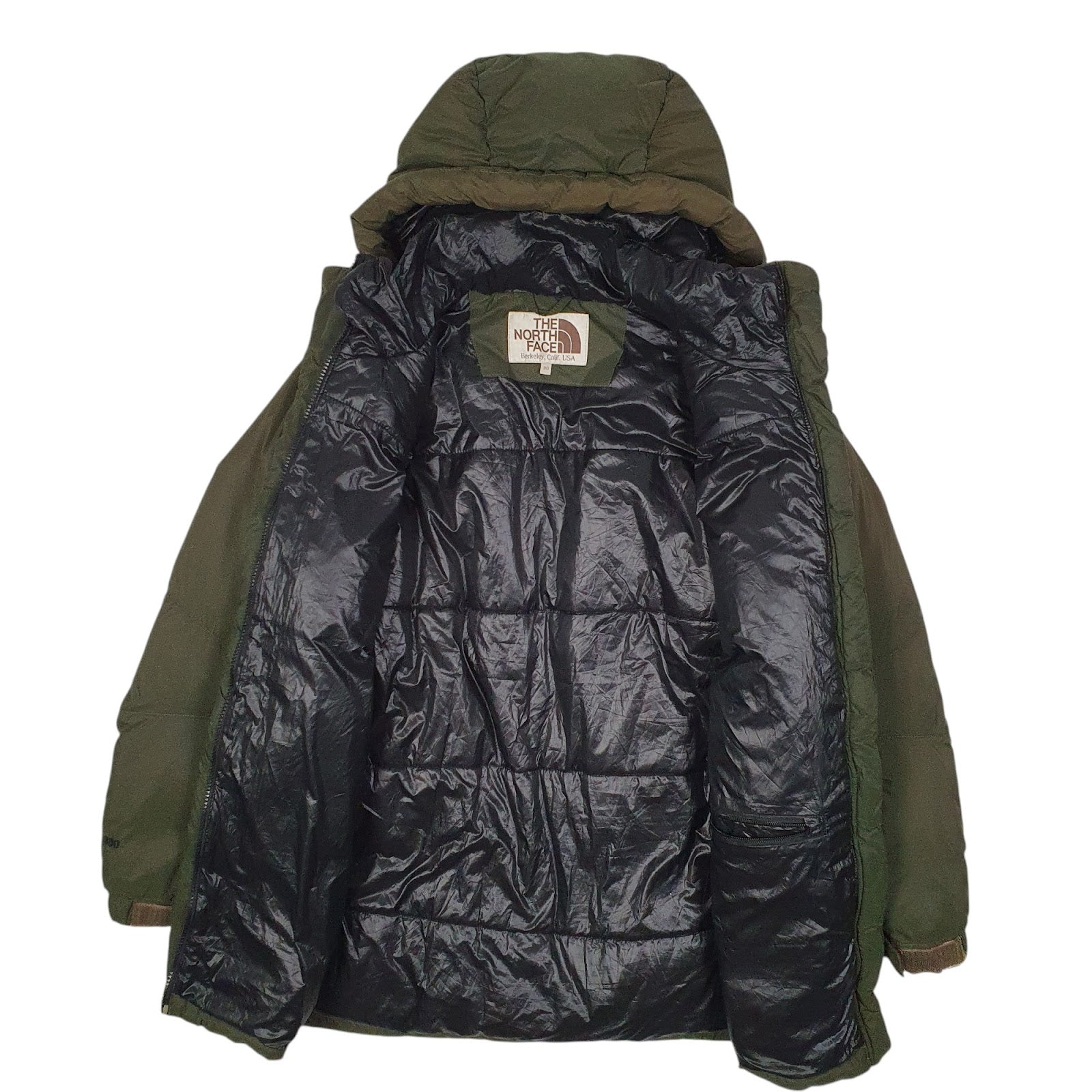 Mens Green The North Face White Label Parka Longline 800  Coat
