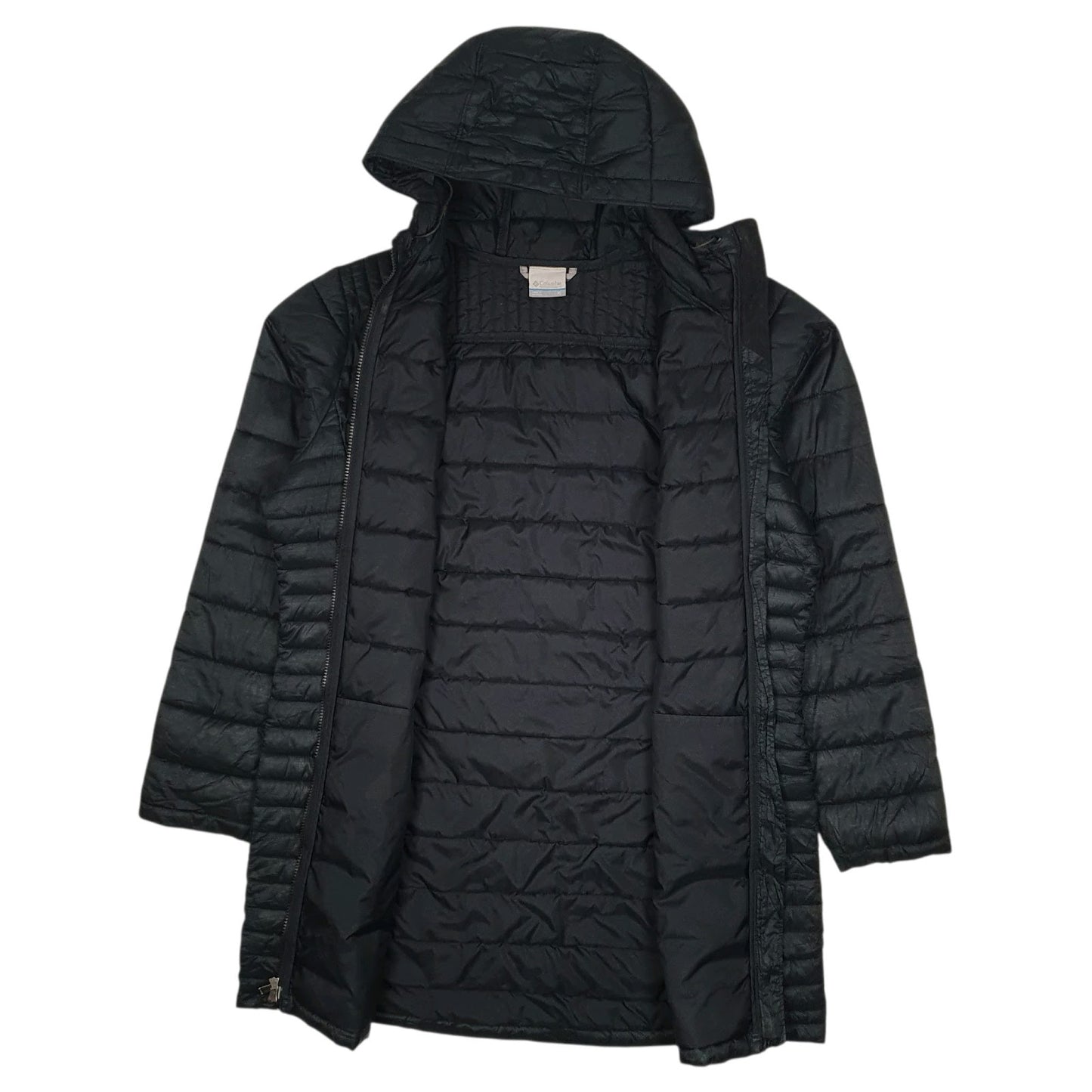 Womens Black Columbia Sportswear Company Parka Longline Trench Crewneck Coat