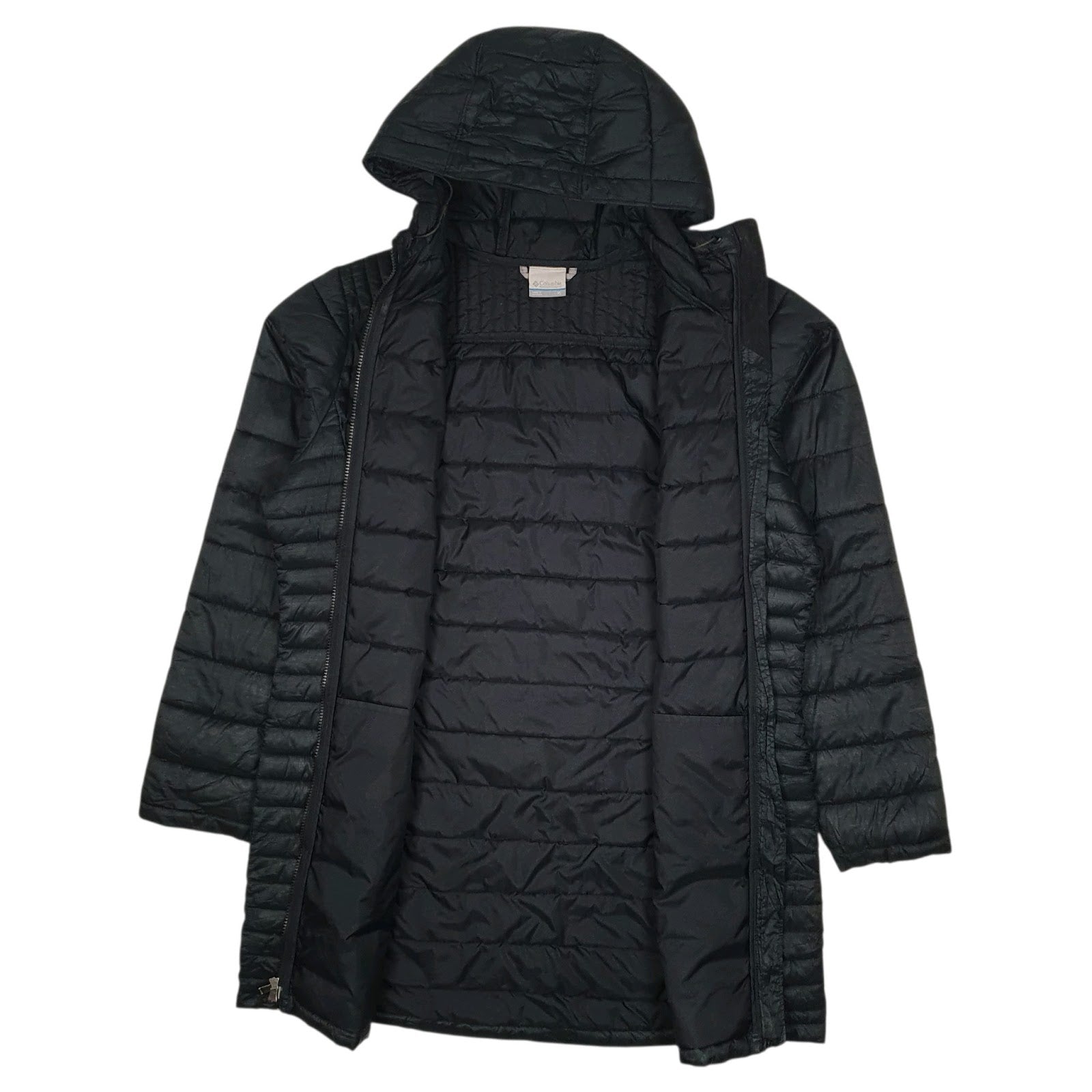 Womens Black Columbia Sportswear Company Parka Longline Trench Crewneck Coat