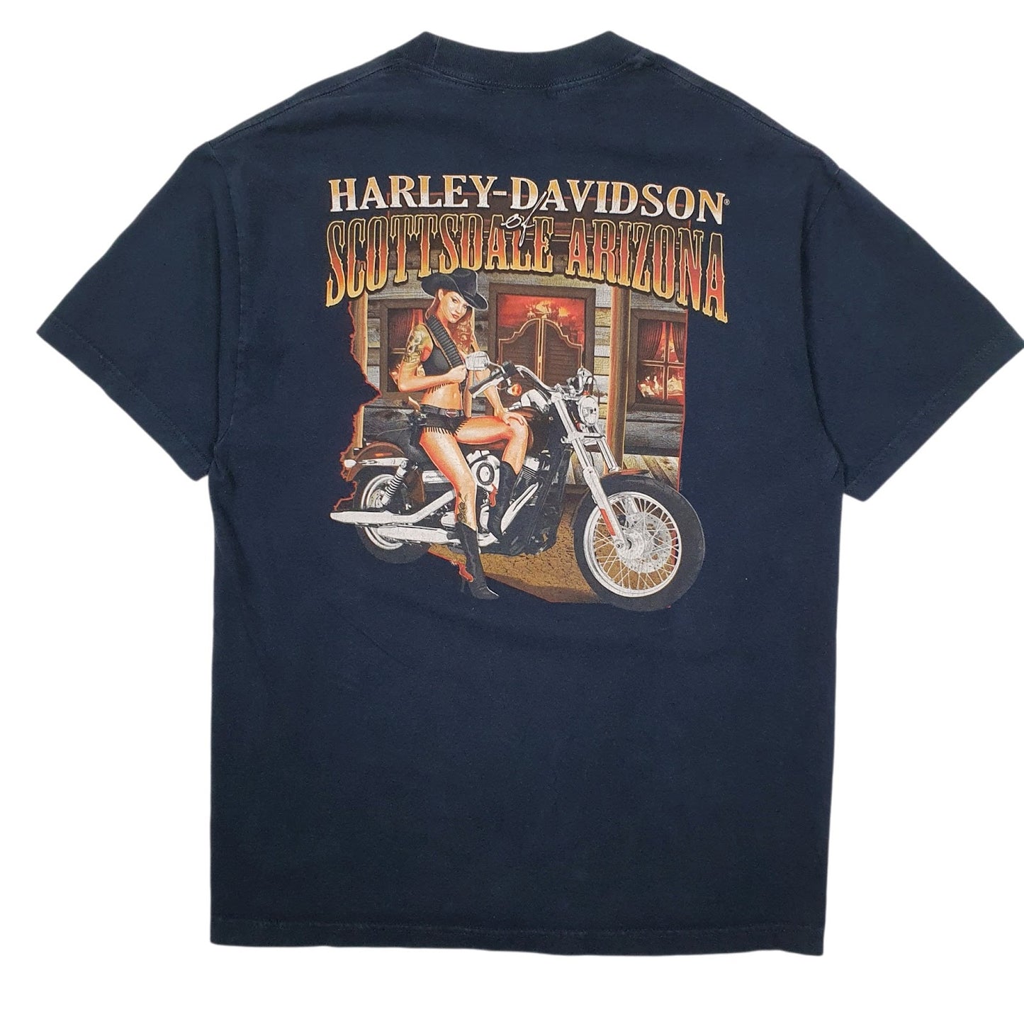 Mens Navy Harley Davidson Motorcycles  T Shirt