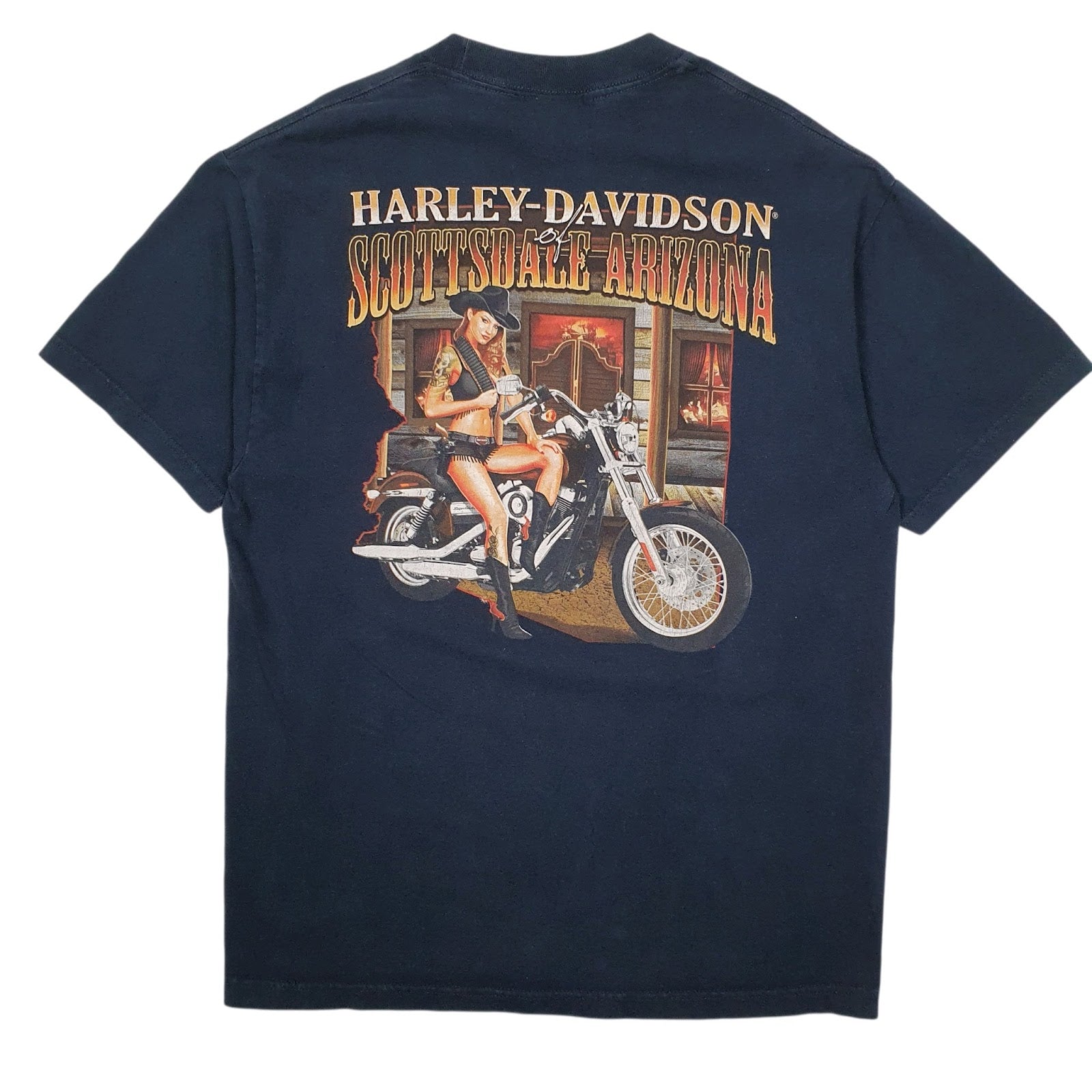 Mens Navy Harley Davidson Motorcycles  T Shirt