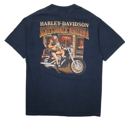 Mens Navy Harley Davidson Motorcycles  T Shirt