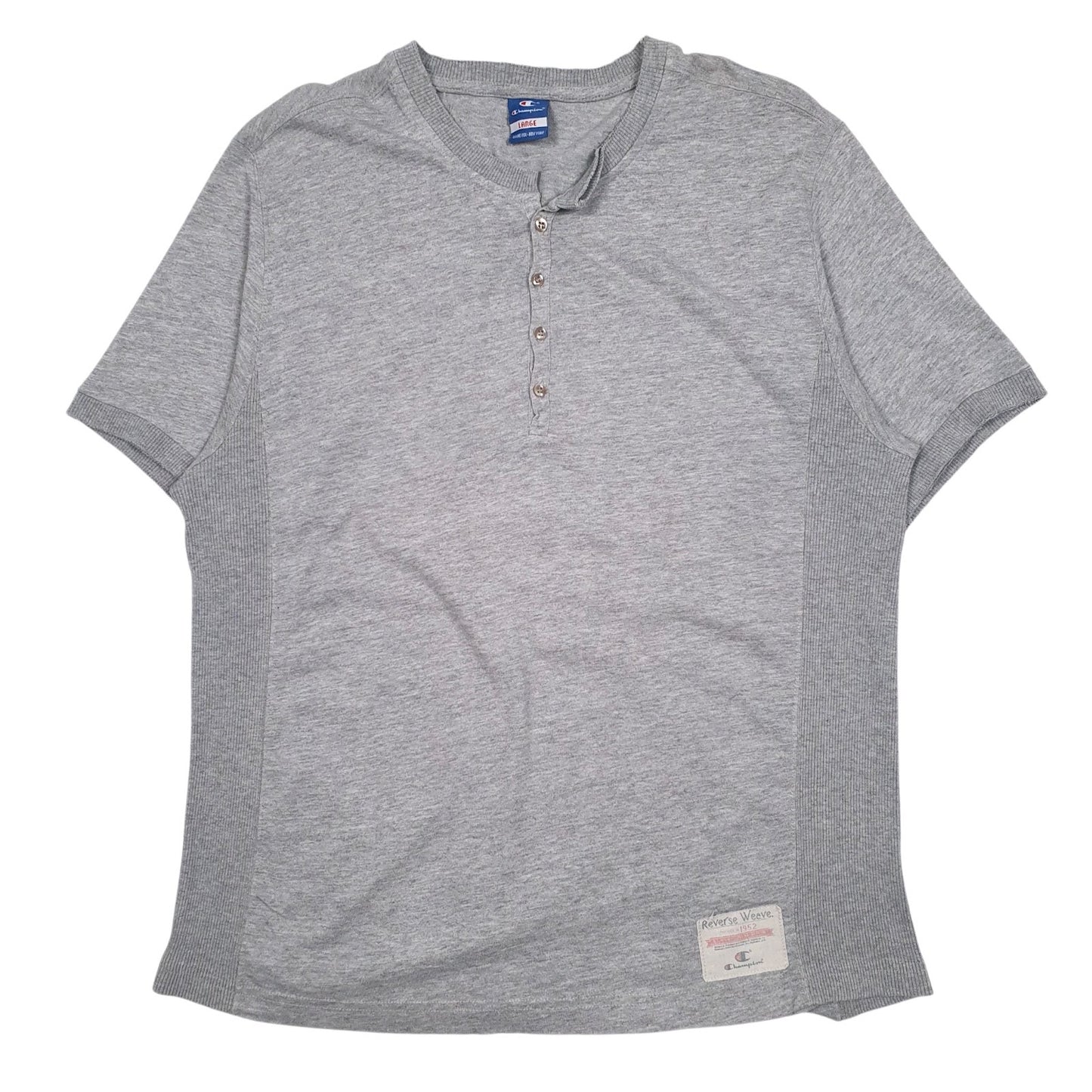 Mens Grey Champion  Short Sleeve Polo Shirt