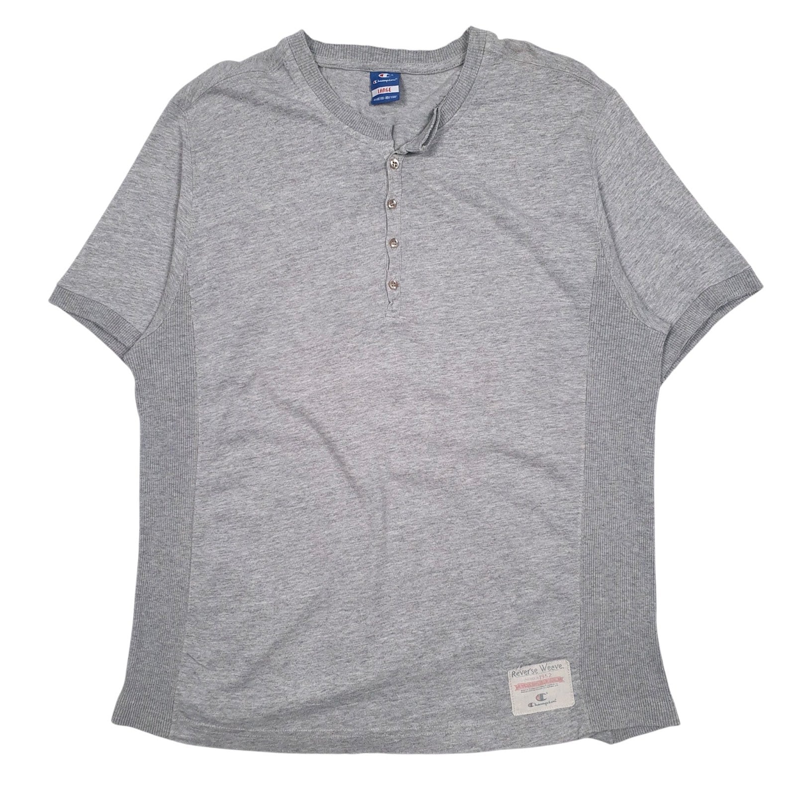 Mens Grey Champion  Short Sleeve Polo Shirt