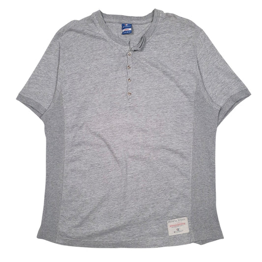 Mens Grey Champion  Short Sleeve Polo Shirt