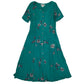 Womens Green Together  Short Sleeve Dress