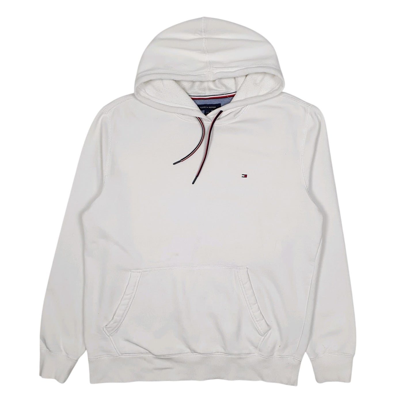 Mens White Tommy Hilfiger  Hoodie Jumper