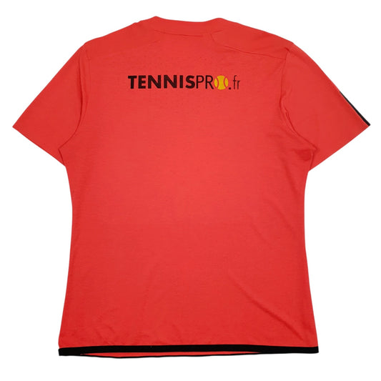 Mens Red Adidas Tennis Club Strasbourg Clima Chill Active Wear  T Shirt