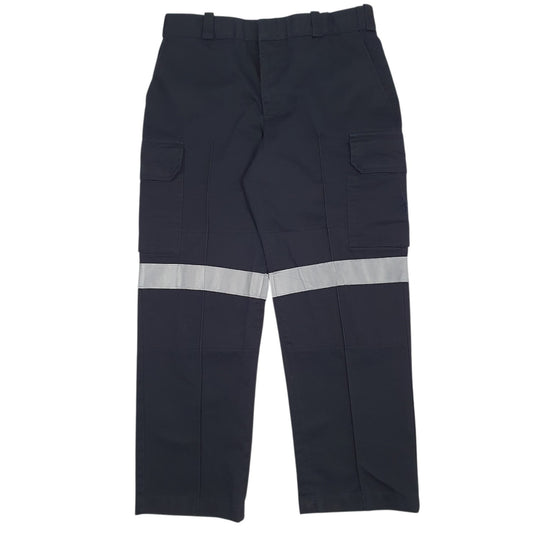 Mens Black Unbranded Workwear Cargo Trousers