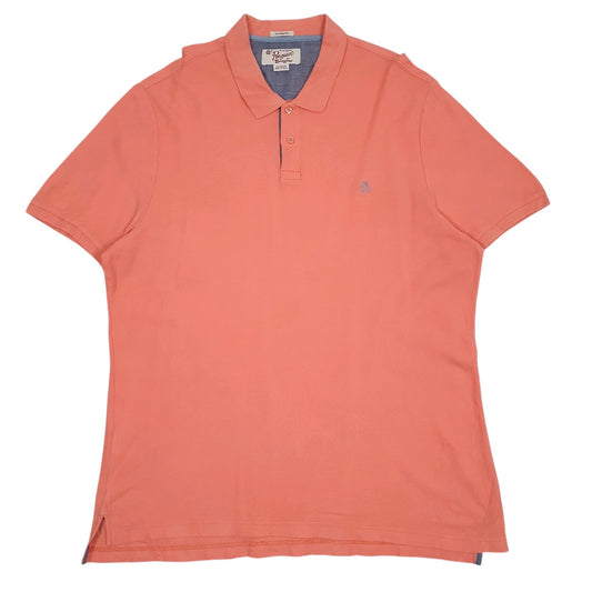 Mens Pink Penguin  Short Sleeve Polo Shirt
