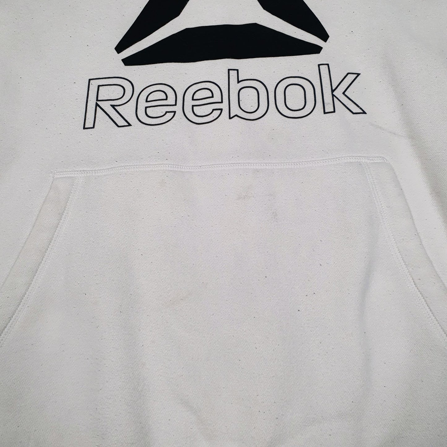 Mens White Reebok  Hoodie Jumper
