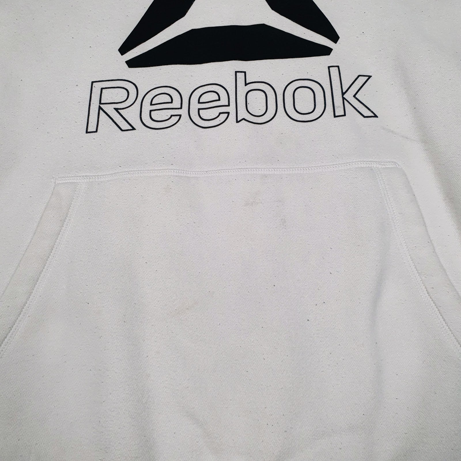 Mens White Reebok  Hoodie Jumper