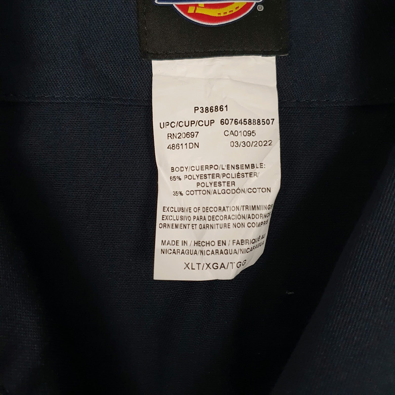 Mens Navy Dickies   Coat