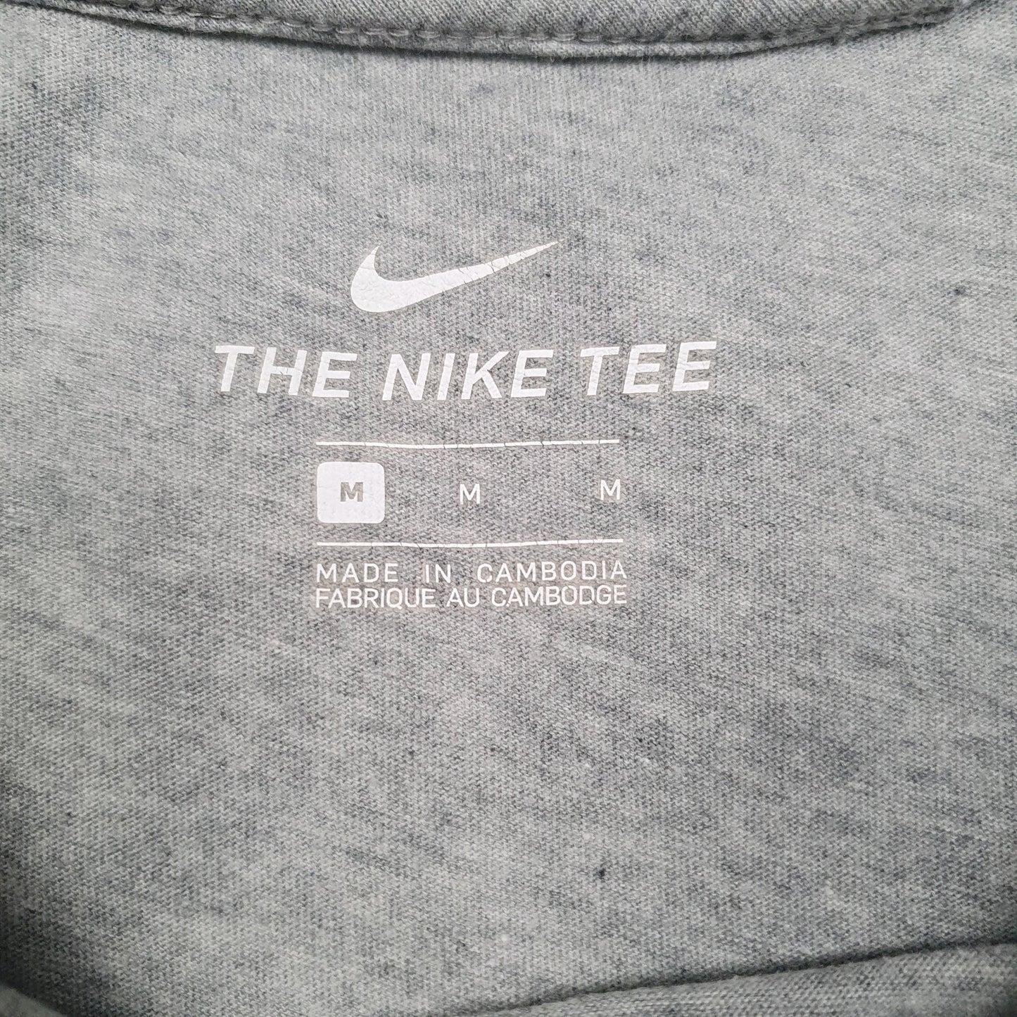 Mens Grey Nike Spellout  T Shirt
