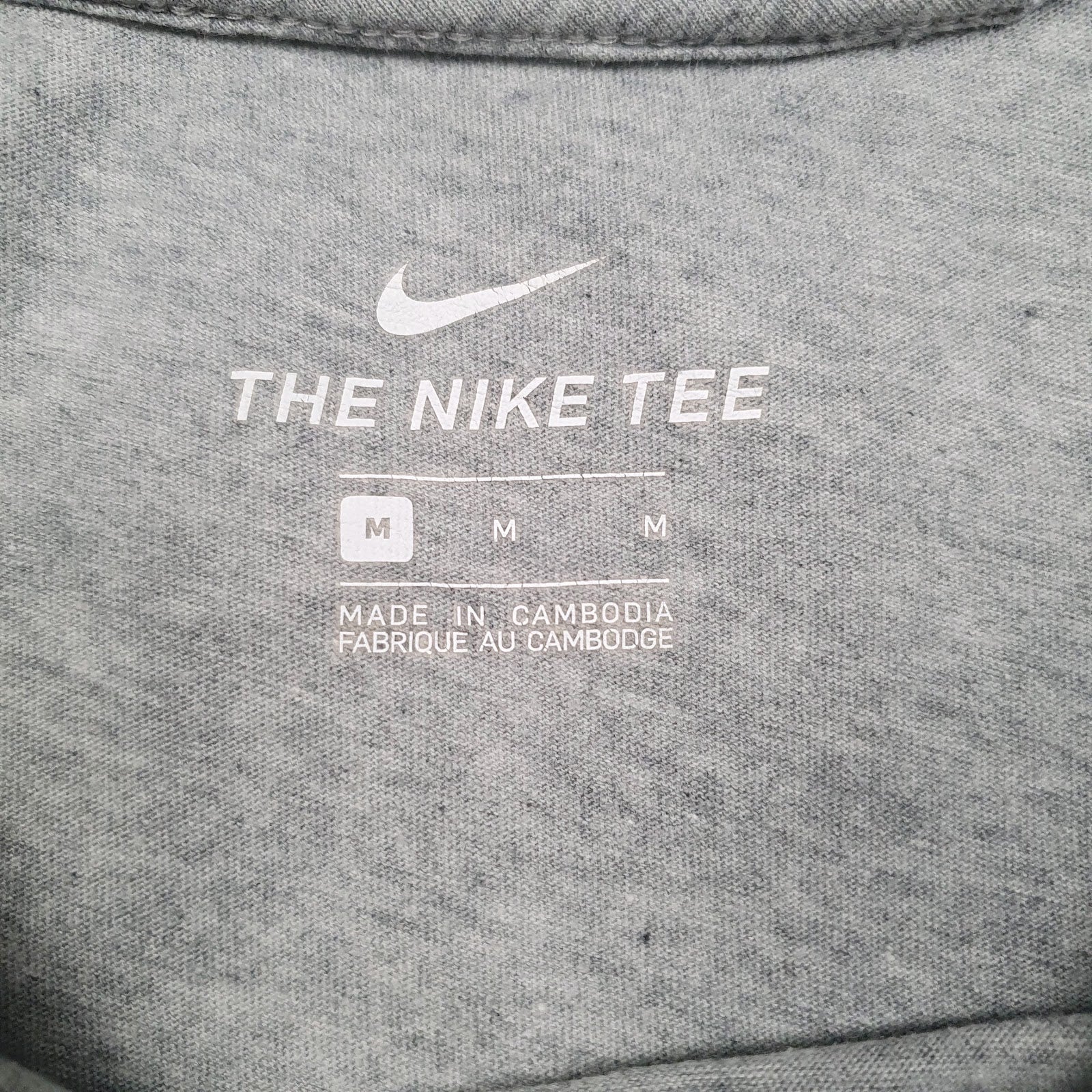 Mens Grey Nike Spellout  T Shirt