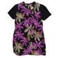 Womens Black Tango Lilu Floral Short Sleeve Dress