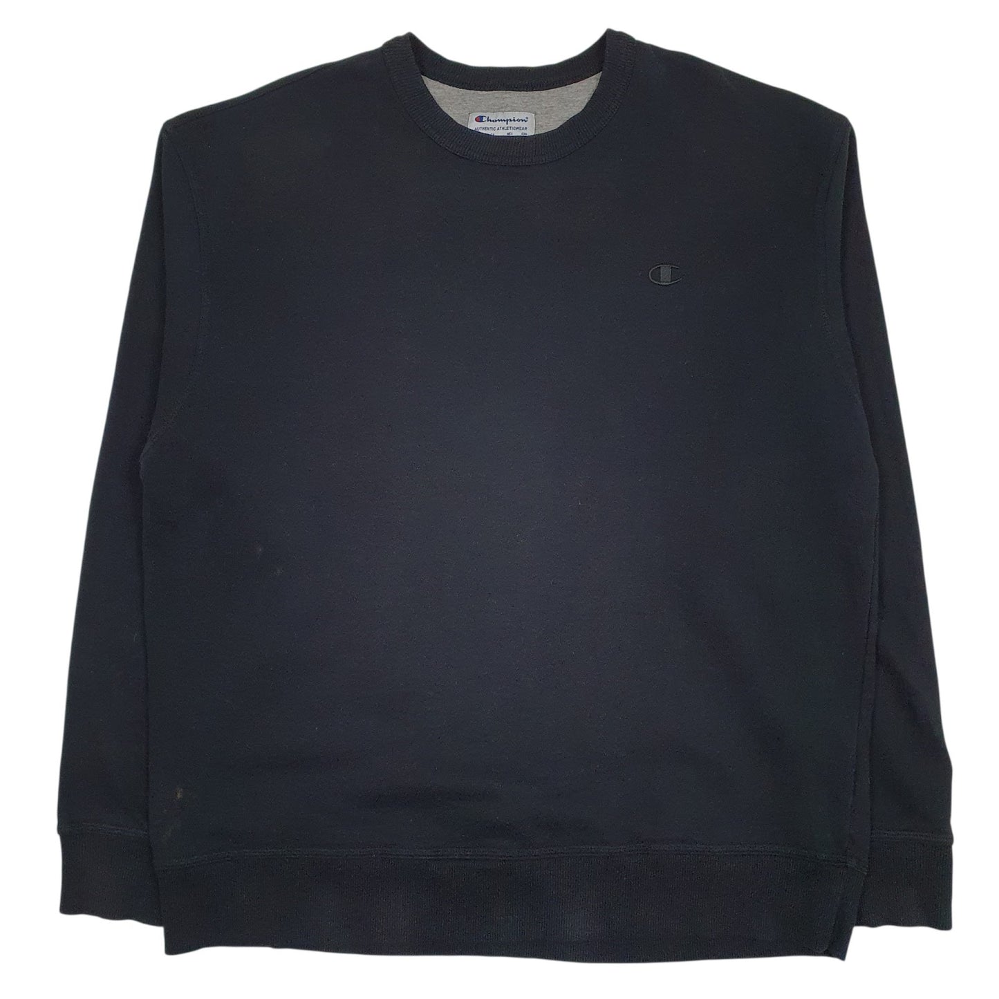 Mens Black Champion  Crewneck Jumper