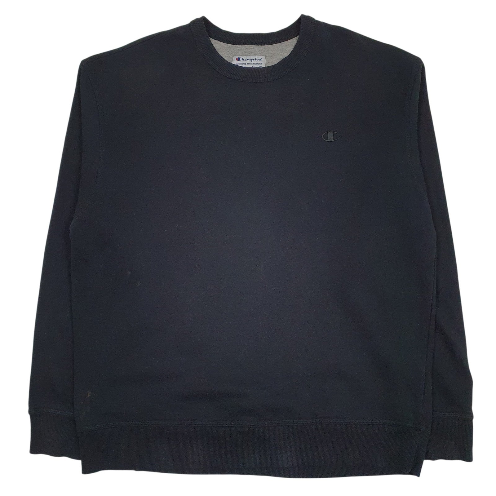 Mens Black Champion  Crewneck Jumper