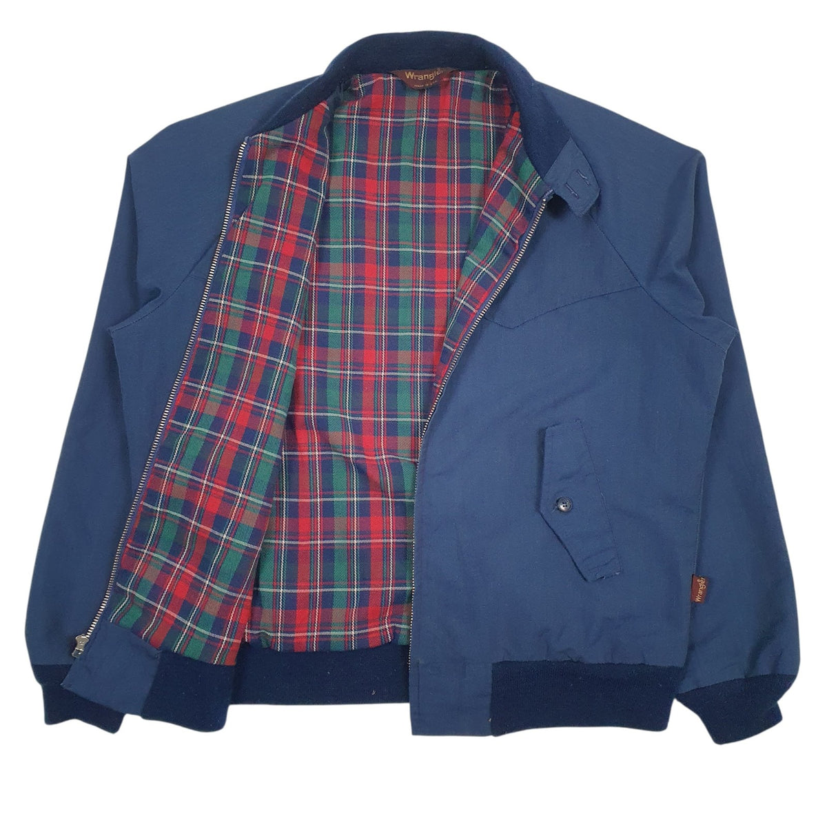 Mens Blue Wrangler Bomber Vintage 80s Made In USA  Coat