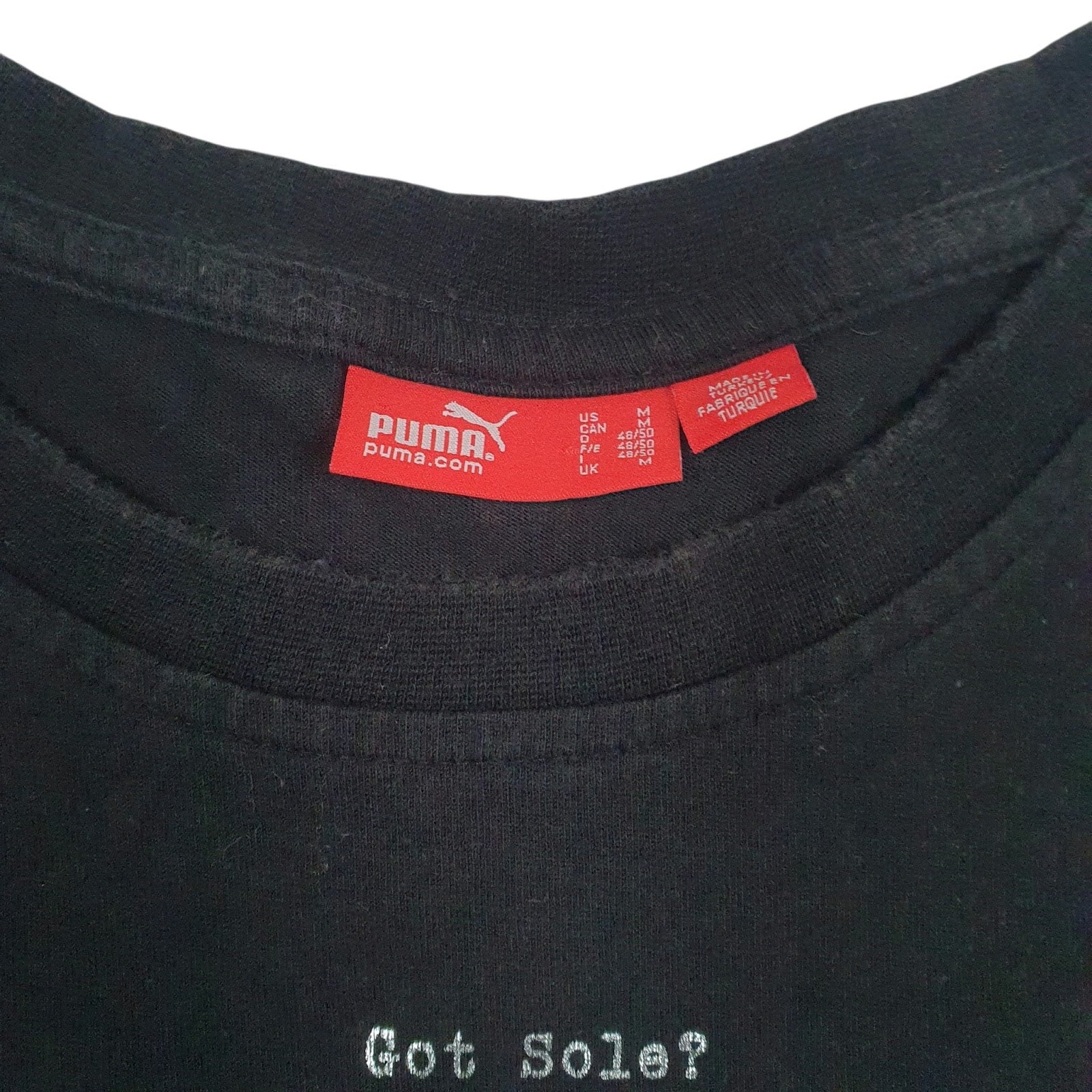 Mens Black Puma   T Shirt