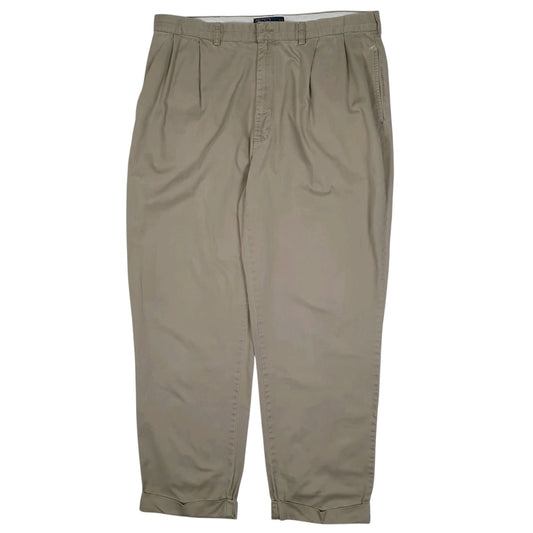 Mens Beige Polo Ralph Lauren Hammond Pant Double Pleated Chino Trousers