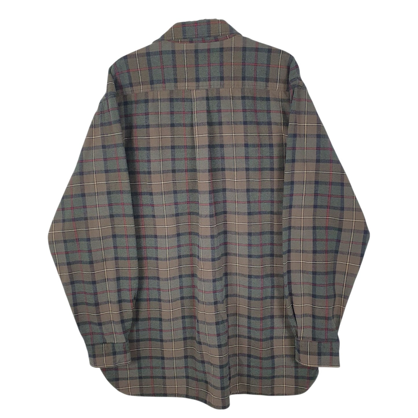 Mens Green L.L.Bean Flannel  Shirt
