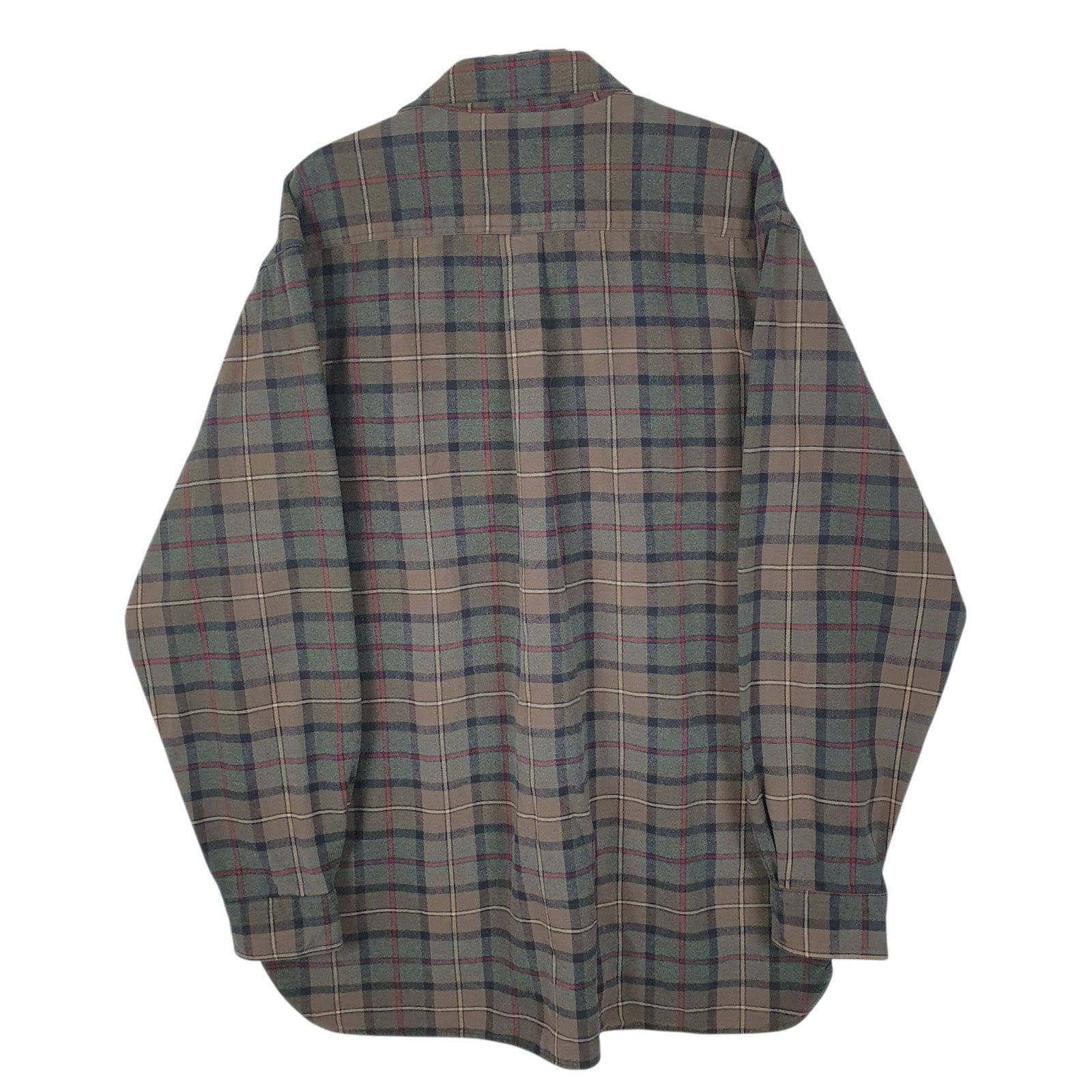 Mens Green L.L.Bean Flannel  Shirt