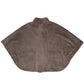 Womens Grey Rino & Pelle Cloak Throw Shoal Quarter Zip Coat