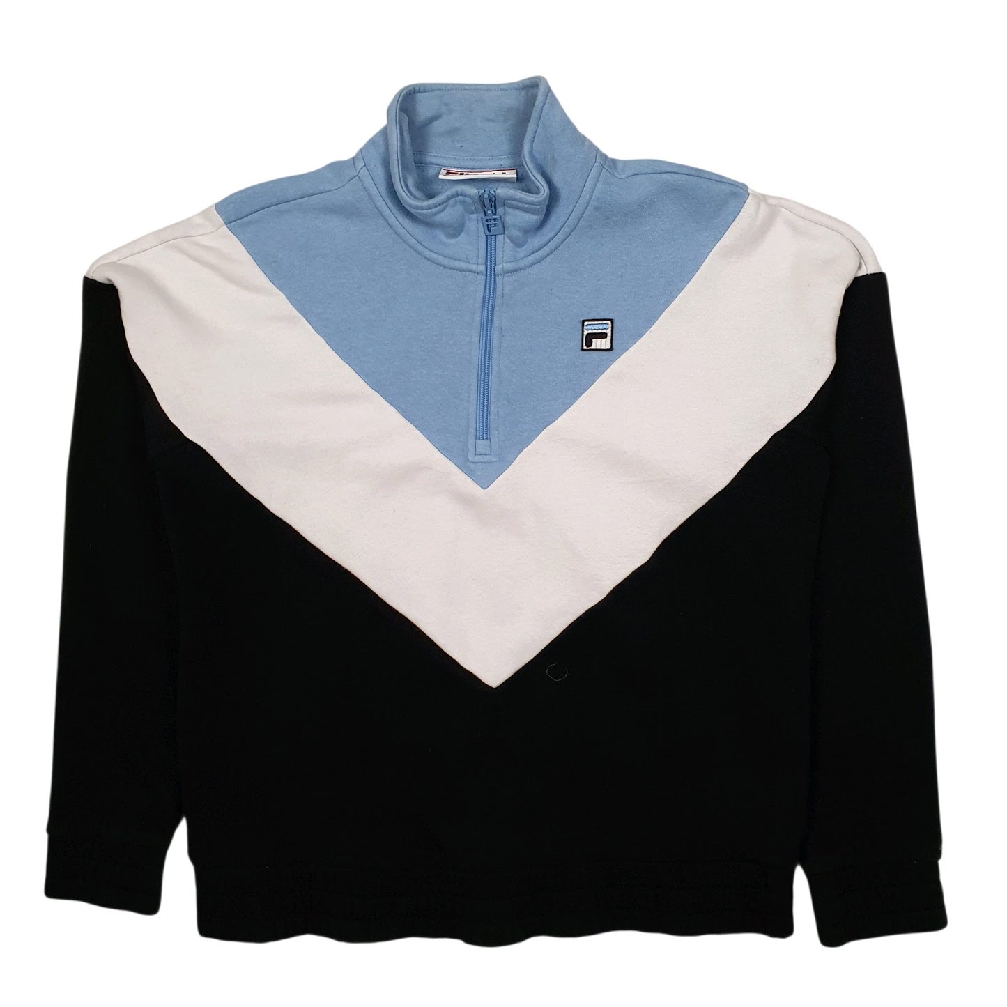 Womens Black Fila  Quarter Zip Jumper