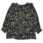 Womens Black M&S Floral Blouse Long Sleeve T Shirt