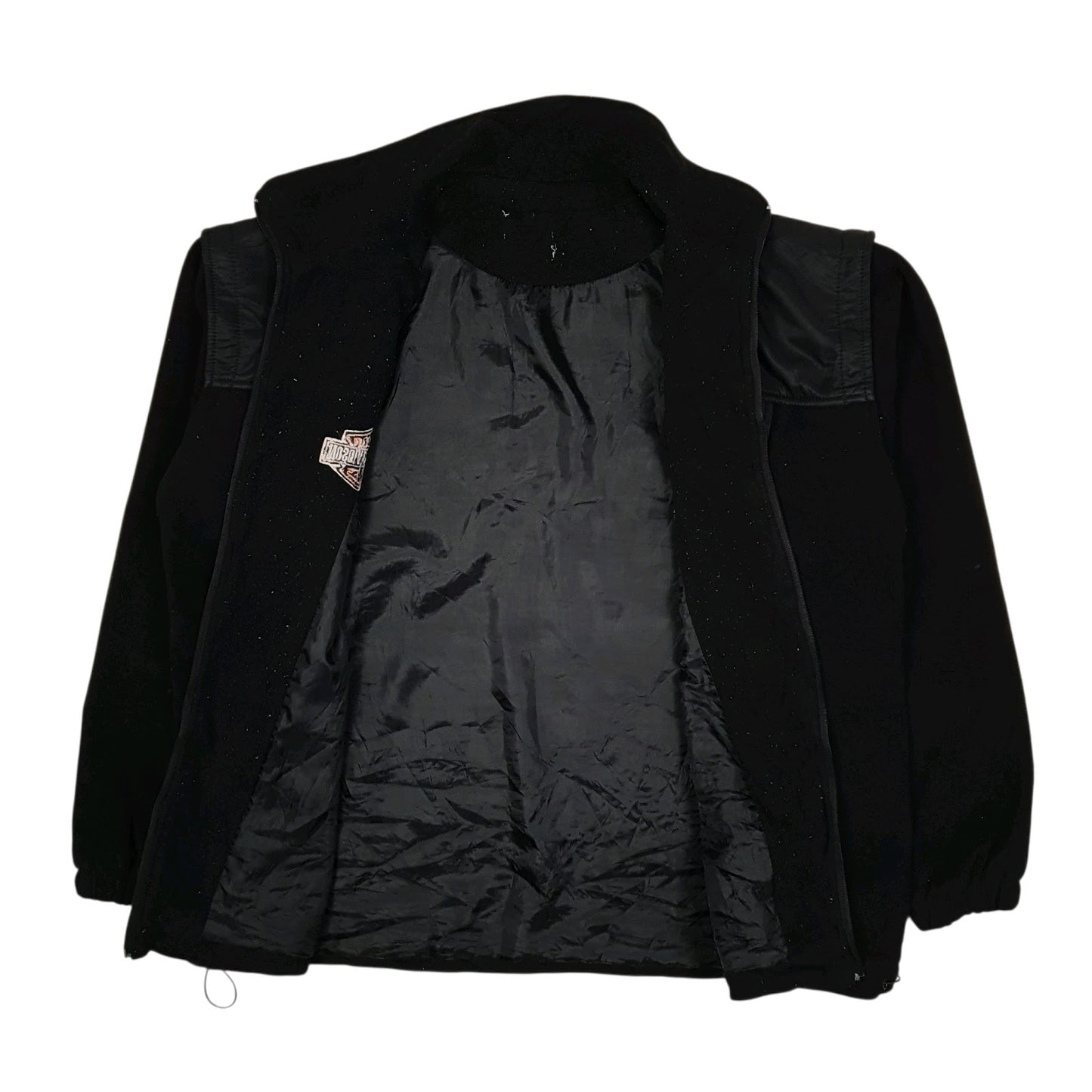 Mens Black Harley Davidson Motorcycles Full Zip Jumper