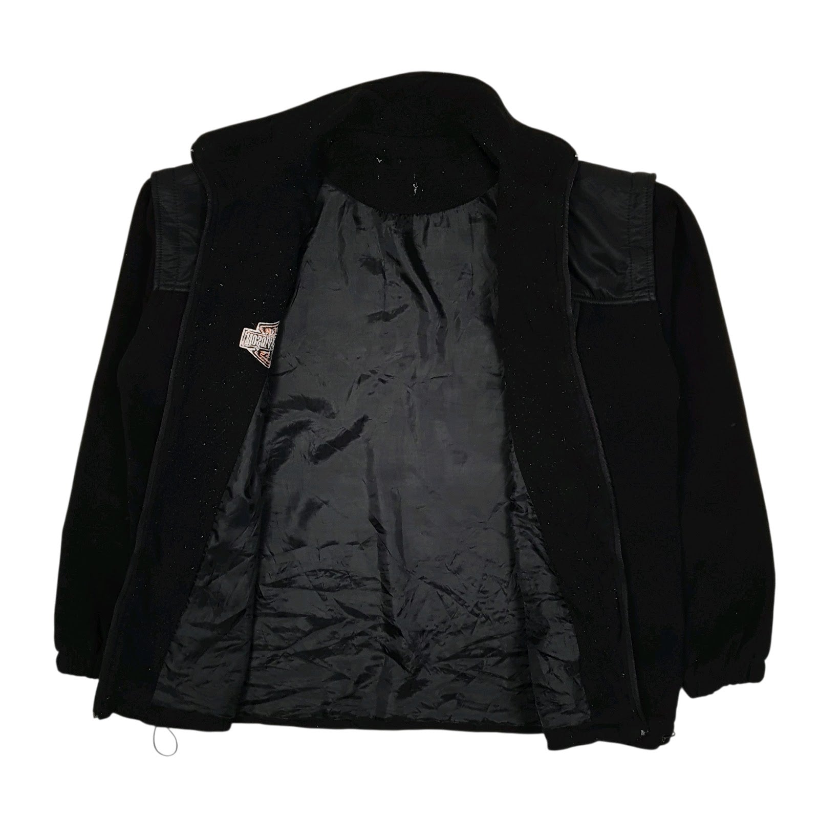 Mens Black Harley Davidson Motorcycles Full Zip Jumper