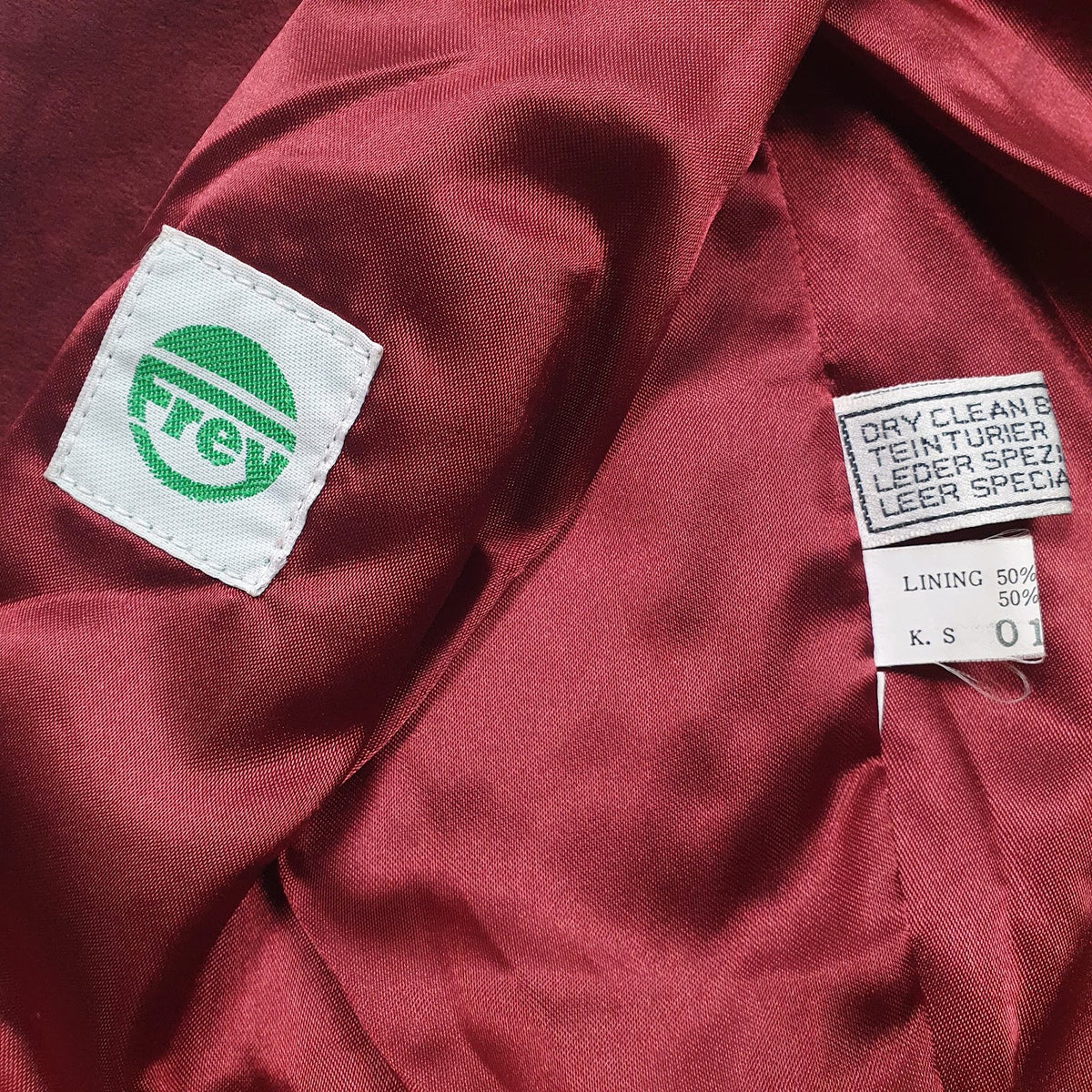 Womens Burgundy Frey Vintage  Coat