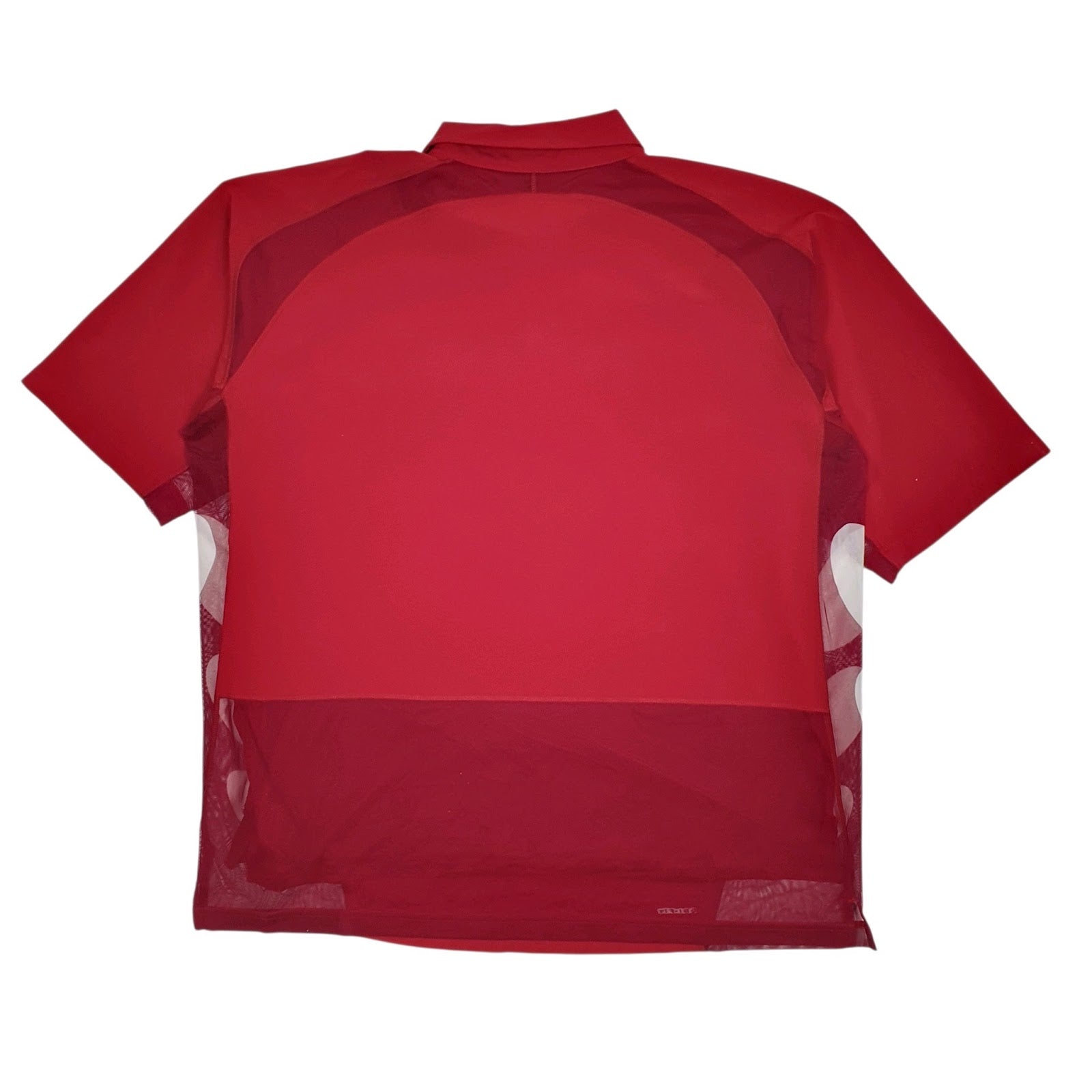 Mens Red Nike Dri Fit Double Skinned Vintage 00s  Polo Shirt