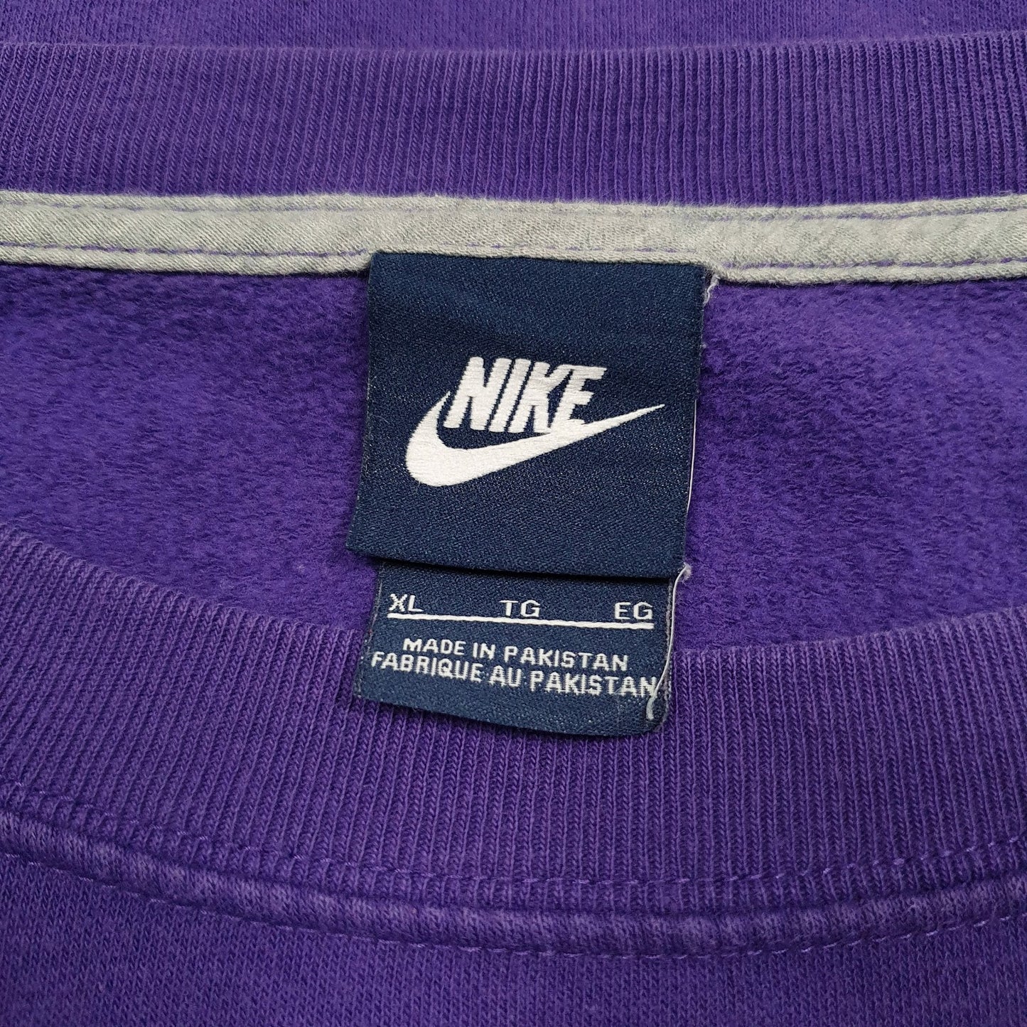 Mens Purple Nike Lightweight Spellout Crewneck Jumper