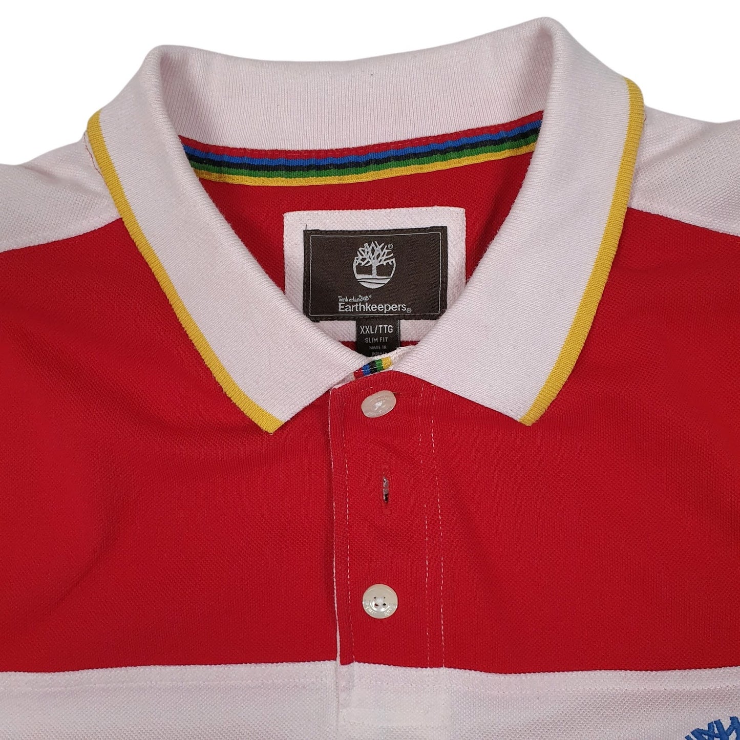 Mens Red Timberland Earthkeepers Hoodie Polo Shirt