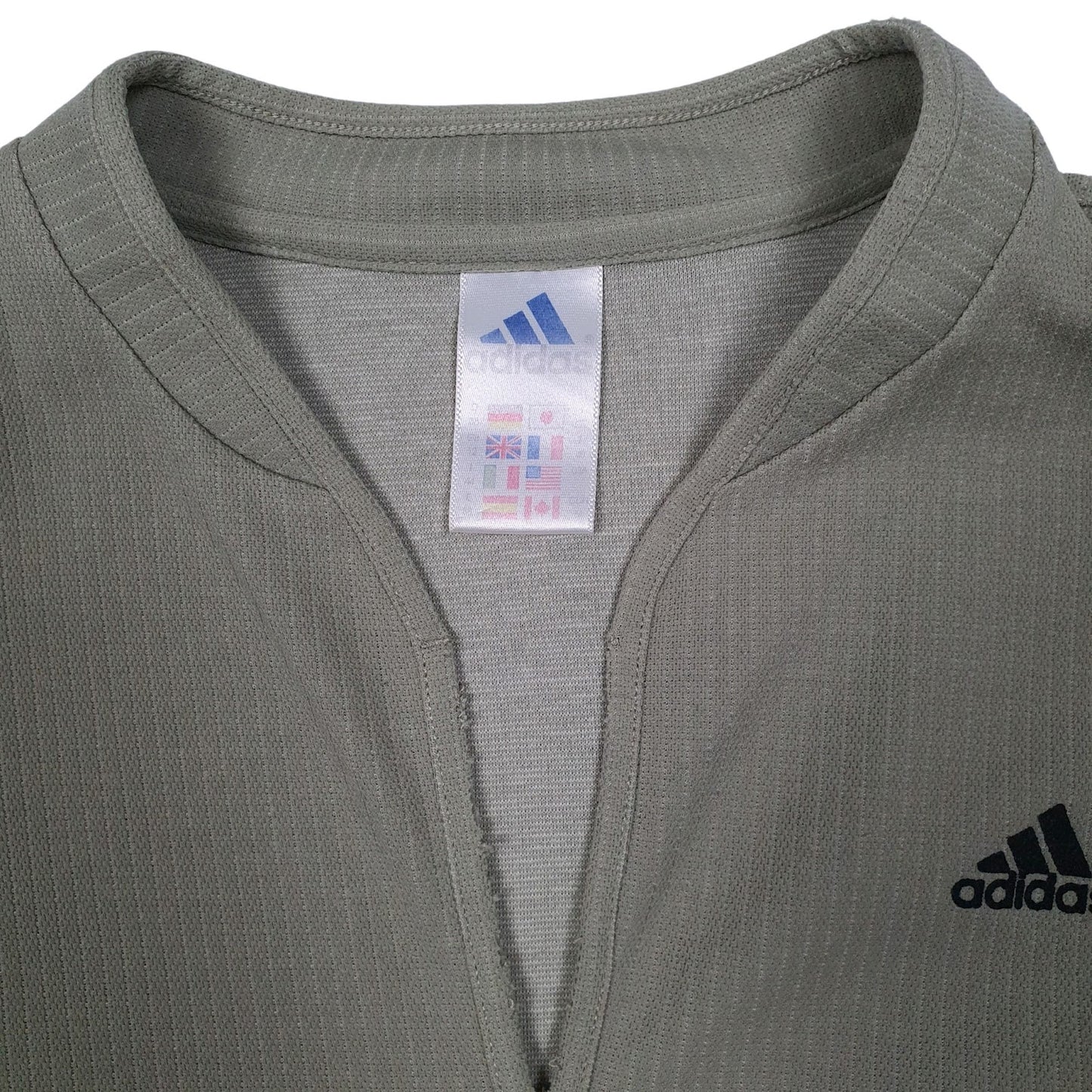 Womens Grey Adidas Vintage 00s Sports Running Cycling  T Shirt