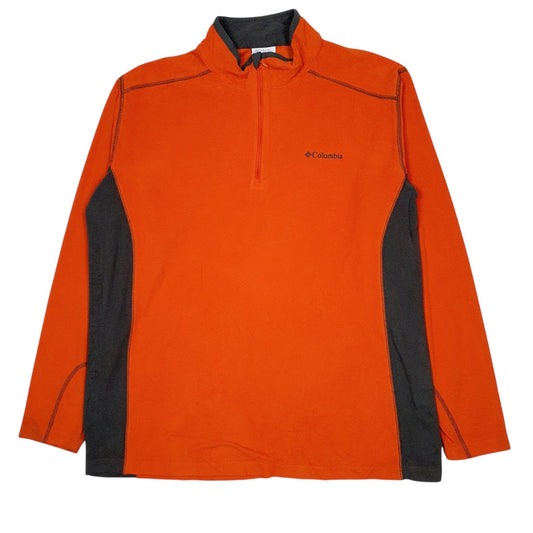 Mens Orange Columbia Sportswear Company  Quarter Zip Jumper